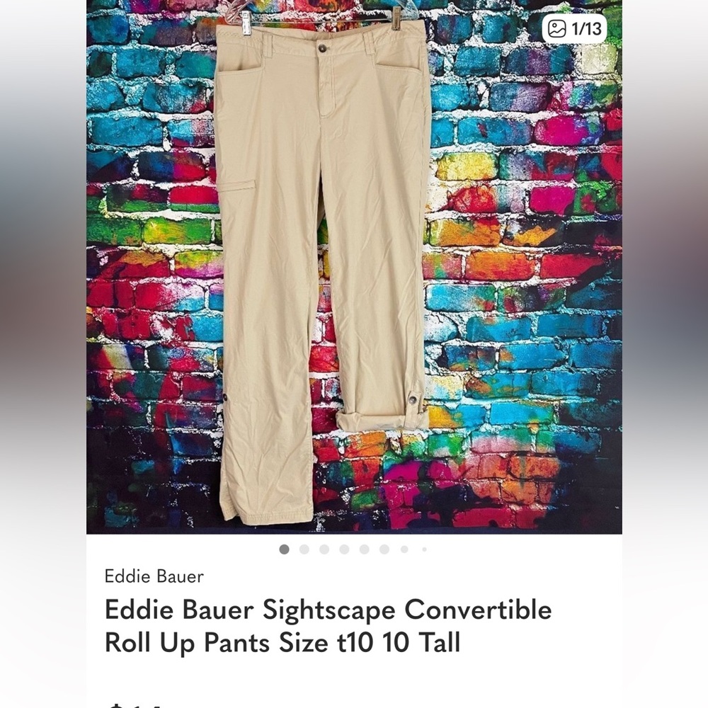Eddie Bauer Ascent Sightscape Convertible Pants 10 Tall